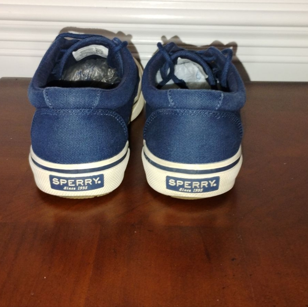 Sperry Men's Canvas Blue, Sz-7.5 Only Worn Once - image 5